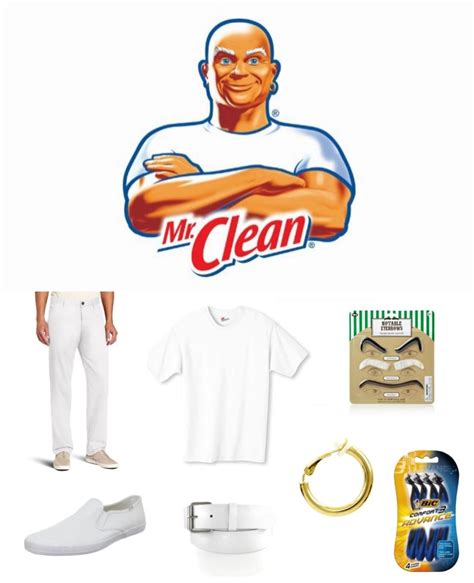 Component of mr clean costume